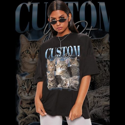 Pet Custom Vintage Washed Shirt Insert Your Design Here Shirt Custom Cat Your Own Bootleg Custom Photo Cat Shirt